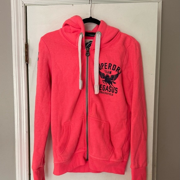 Superdry Tops - Superdry Pink Zip-Up Hoodie! EUC